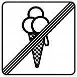 Pegatinas prohibido para de helado