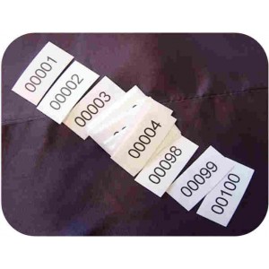 Etiquetas para planchar - numeradas
